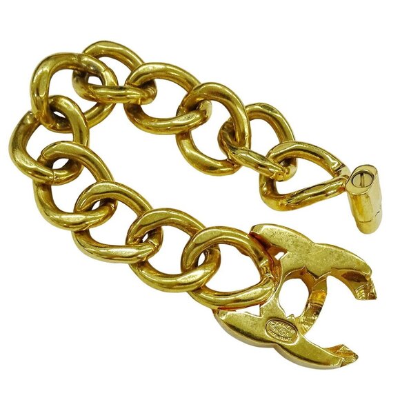 CHANEL Gold Logo Charm Bracelet - Picture 6 of 12